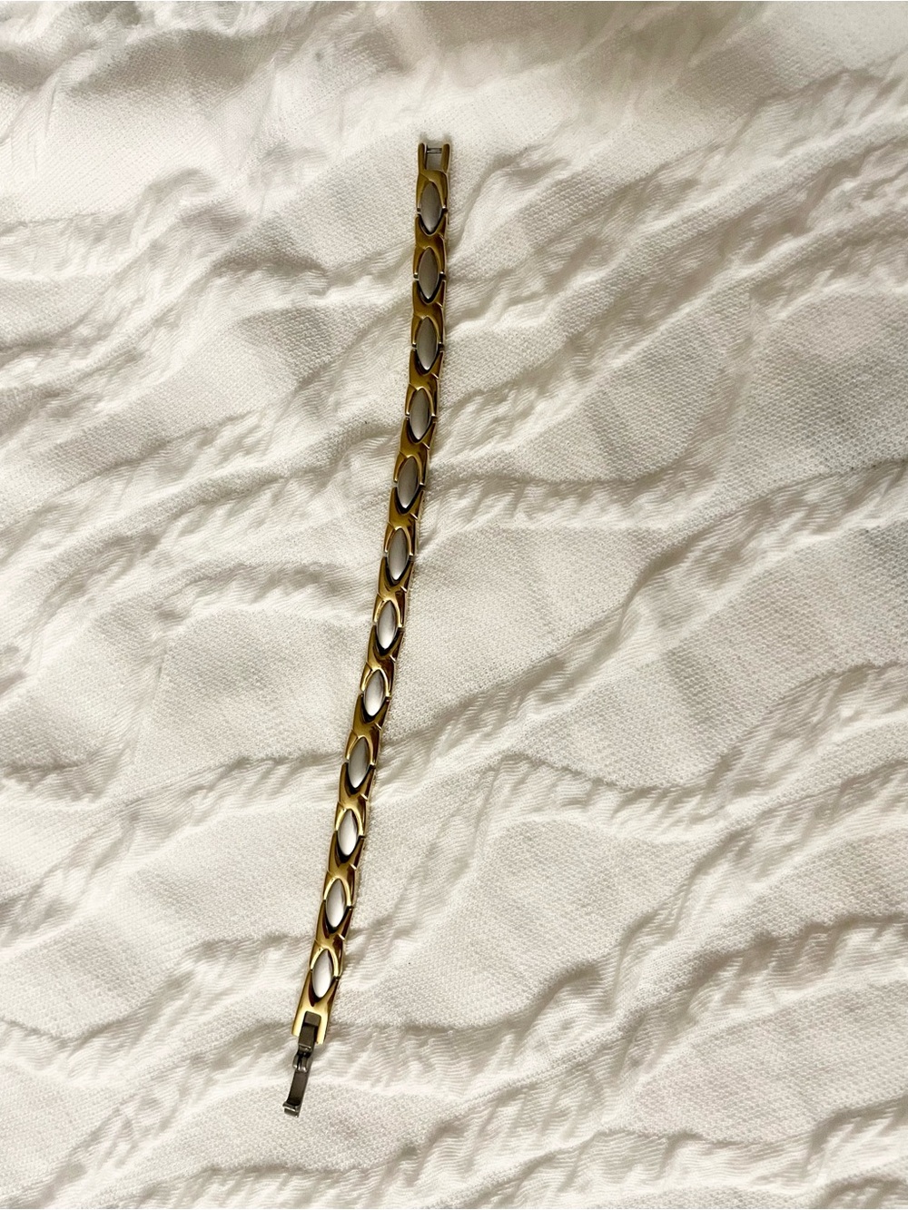 Two-Tone Gold and Silver Link Bracelet for Women